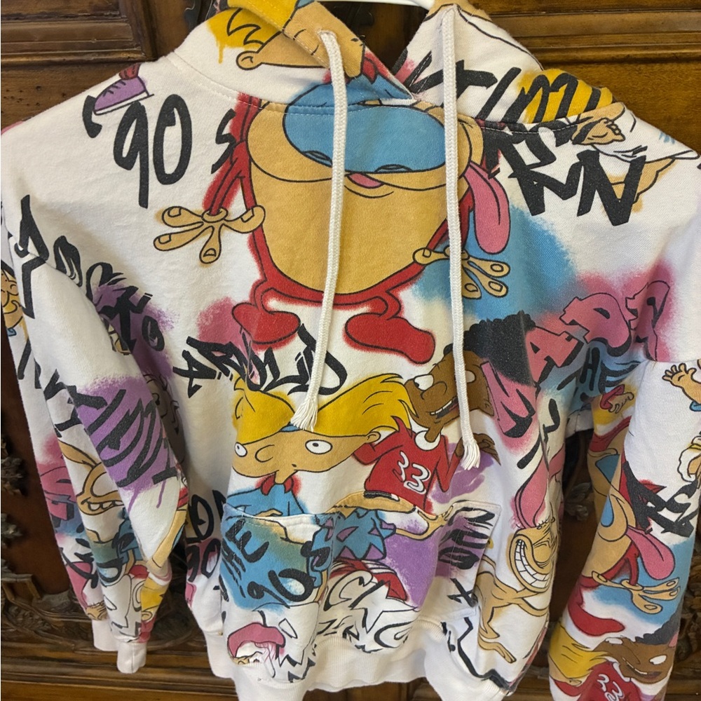 Nickelodeon Multicolor Graphic Women’s Sweater Hoodie Size small.